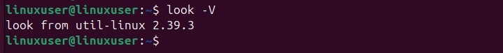 look Command in Linux3