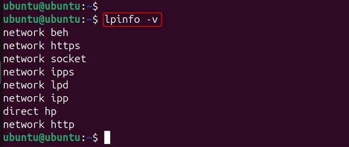 lpinfo Command in Linux2
