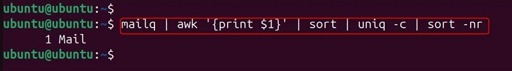 mailq Command in Linux14
