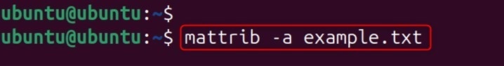 mattrib Command in Linux10