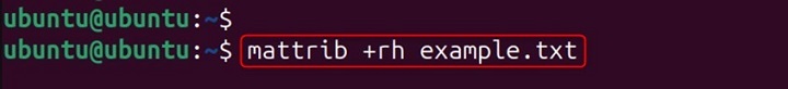 mattrib Command in Linux11