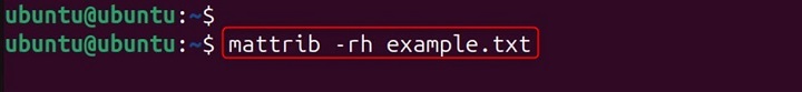 mattrib Command in Linux12