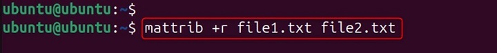 mattrib Command in Linux13