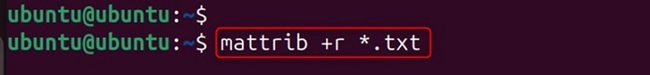mattrib Command in Linux14