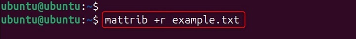 mattrib Command in Linux3