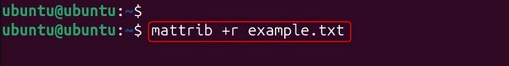 mattrib Command in Linux4