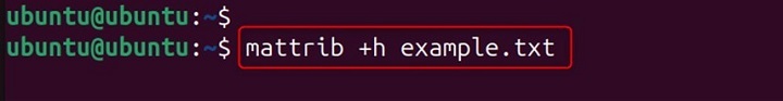 mattrib Command in Linux5