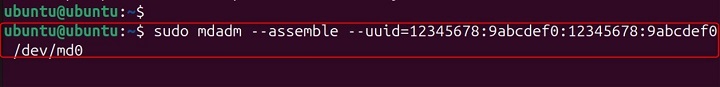 mdassemble Command in Linux10