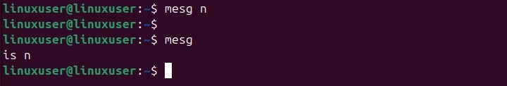 mesg Command in Linux4