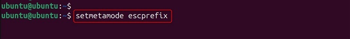 Meta Key to Send an Escape Prefix
