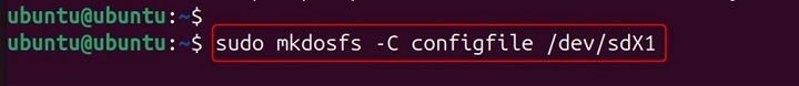 mkdosfs Command in Linux13
