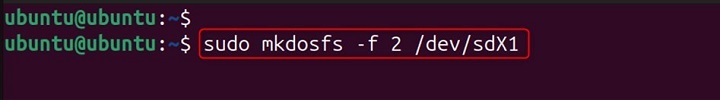 mkdosfs Command in Linux9