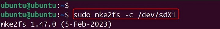 mke2fs Command in Linux7
