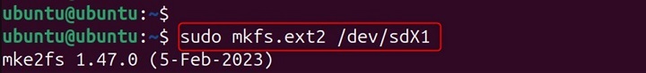 mkfs.ext2 Command in Linux14