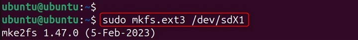 mkfs.ext3 Command in Linux12