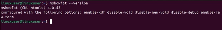 mshowfat Command in Linux2
