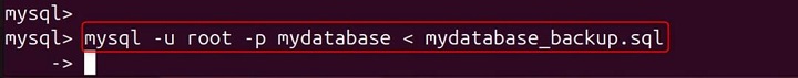 mysql Command in Linux20