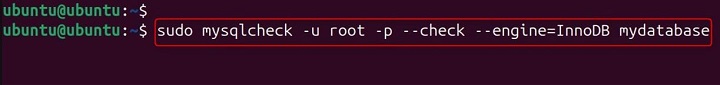 mysqlcheck Command in Linux10