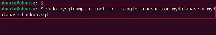 mysqldump Command in Linux11
