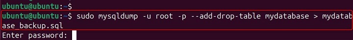 mysqldump Command in Linux9