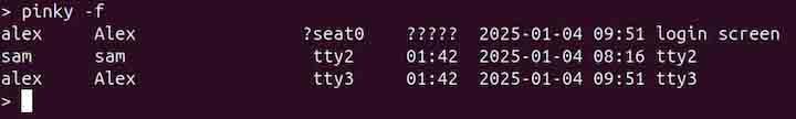 pinky Command in Linux5