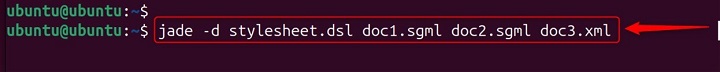 Processing Multiple Documents in Jade Command