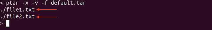ptar Command in Linux6