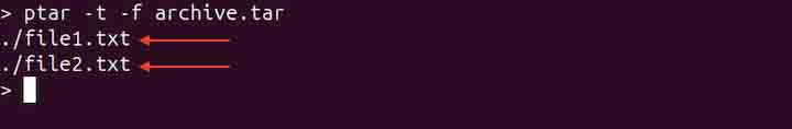 ptar Command in Linux7