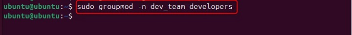 Renaming Group Using groupmod Command
