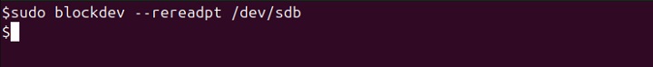 Reread Partition Table