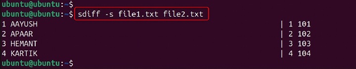 sdiff Command in Linux13