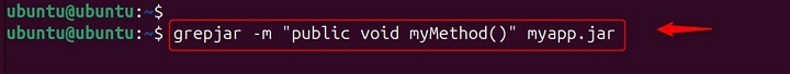 Searching for specific method Using grepjar
