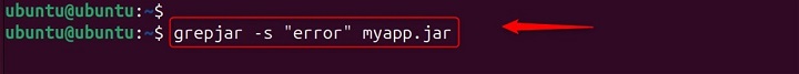 Searching for specific string Using grepjar