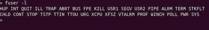 Sending Signal Using fuser Command