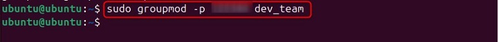Setting a Password for a Group