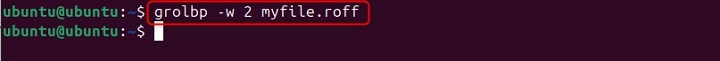 Setting Line Width grolbp Command