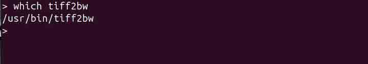 tiff2bw Command in Linux