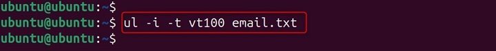 ul Command in Linux1