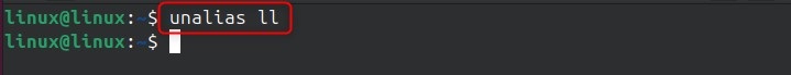 unalias Command in Linux1