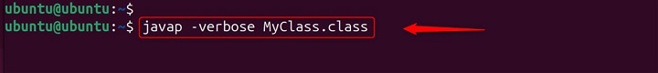Using Verbose Output in javap Command