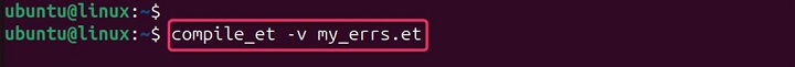 Verbose Output compile_et Command