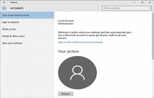 Account Window
