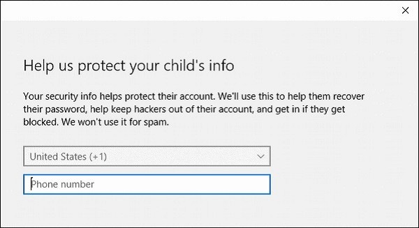 phone Number for Account Security
