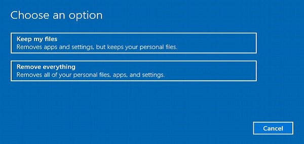 Reset this PC