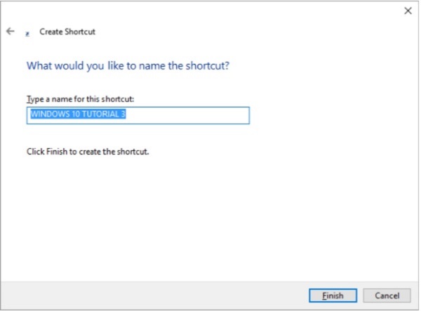 Created Shortcut