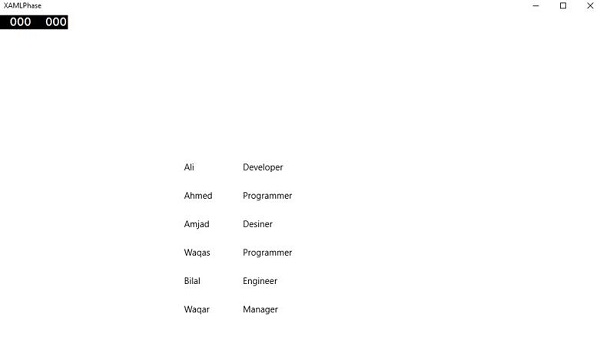 XAML Phase