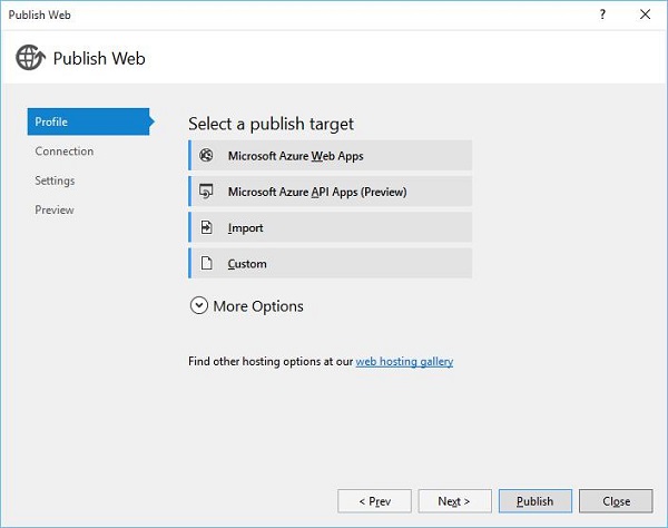 Publish Option
