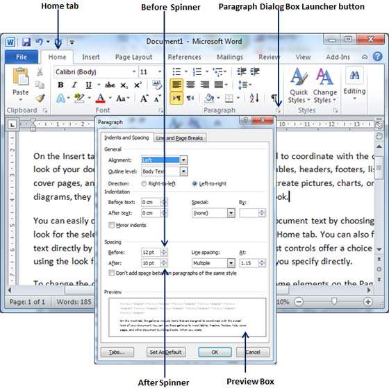 Paragraph Spacing