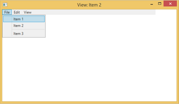 Output of Menu
