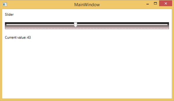 Output of Slider